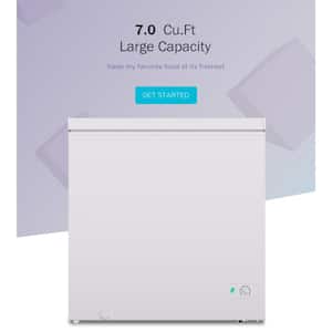 21.77 in. W, 7.0 cu. ft., Manual Defrost Chest Freezer Free-Standing Top Door Freezer in White