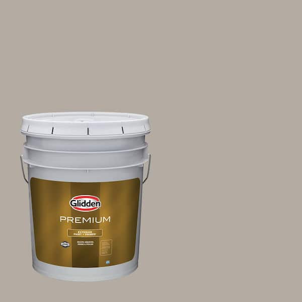 Glidden Premium 5 gal. PPG1008-3 Greyhound Satin Exterior Latex Paint