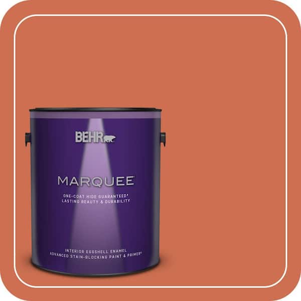 BEHR MARQUEE 1 gal. #M180-6 Tiki Torch Eggshell Enamel Interior Paint & Primer