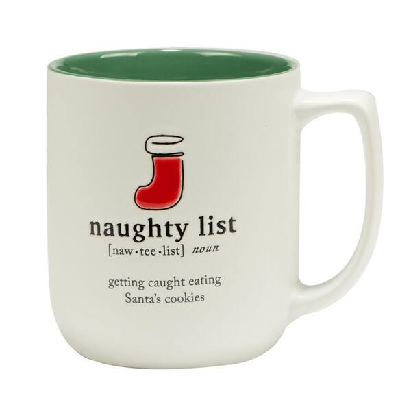 Certified International Set of 6 Christmas Fun Green Mugs, Multi