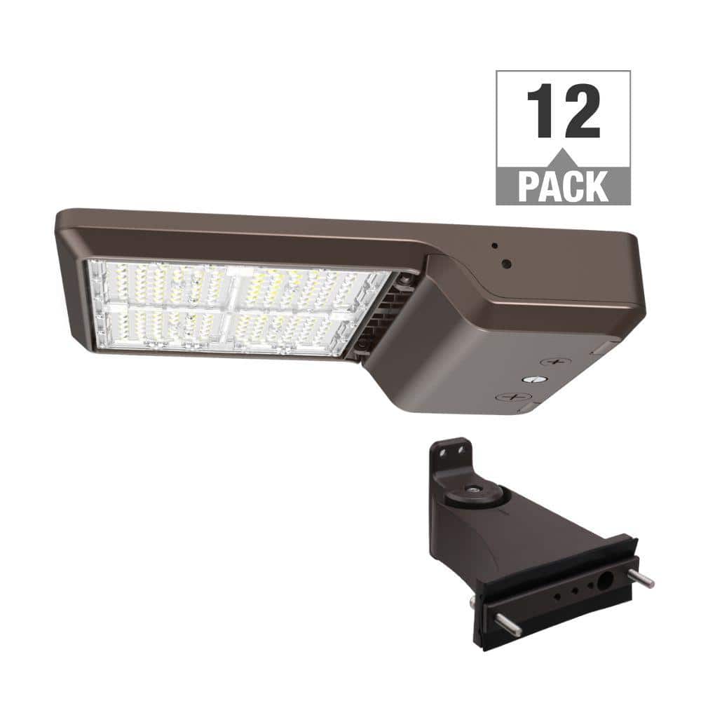 175-Watt Equivalent Integrated LED Bronze Area Light with Straight Arm Kit TYPE 5 Adjustable Lumens and CCT (12-Pack) price history on PriceWatchPro