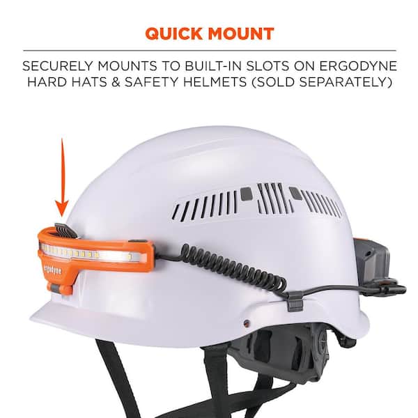 Ergodyne Skullerz 8886 Orange Wide Beam Headlamp with Hard Hat
