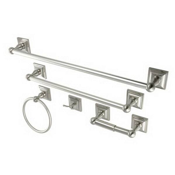 Kingston Brass Serano 5-Piece Bathroom Accessory Set in Brushed Nickel