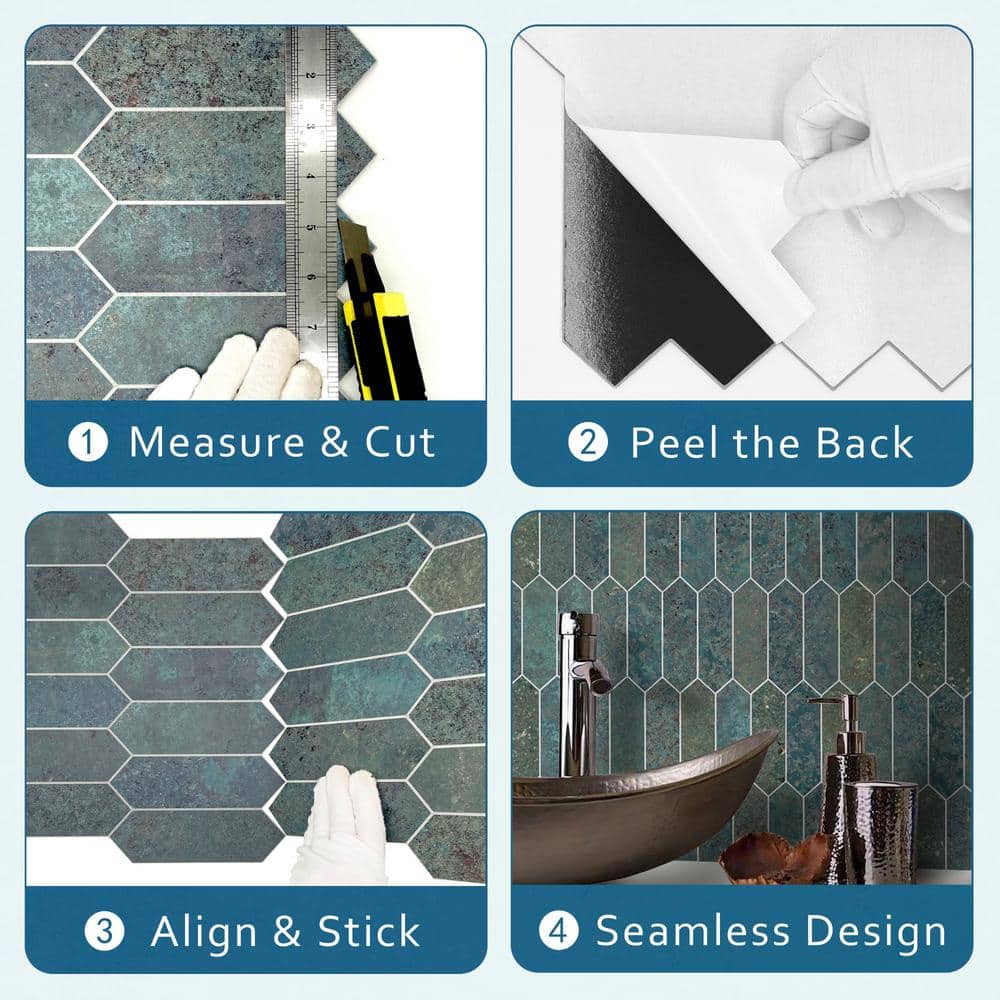 Bronze Hexagonal Stone Composite Peel & Stick Mosaic Tile