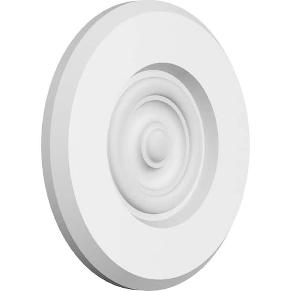 Ekena Millwork 6 in. W x 6 in. H x 1/2 in. P Standard Grayson Bullseye Rosette with Beveled Edge (2-Pack)
