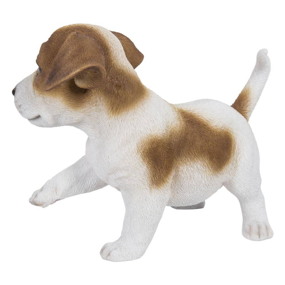 Jack Puppy Playing Polyresin Indoor/Outdoor Garden Statue