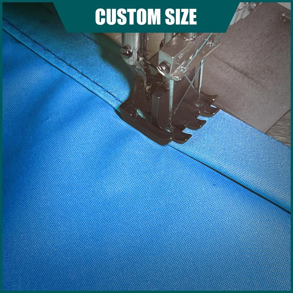 Blue Waterproof 16' Triangle Shade Sail for Patio