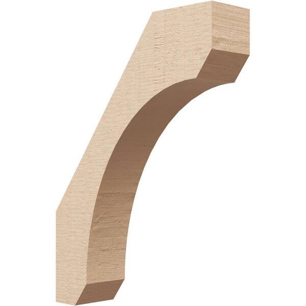 Ekena Millwork 3 in. x 16 in. x 12 in. Legacy Rough Cedar Woodgrain Timberthane Polyurethane Knee Brace, Primed