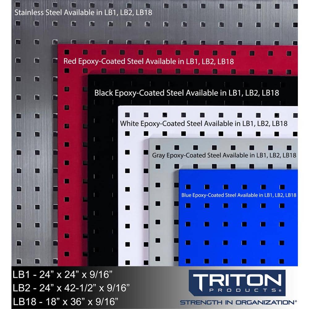 White Epoxy Steel Pegboard Kit with Assorted Hooks