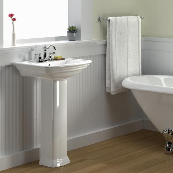 Washington 550 Vitreous China Pedestal Combo Bathroom Sink in White