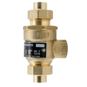 1/2 in. Cast-Brass SWT x SWT Dual Check Vacuum Breaker with Solder Ends