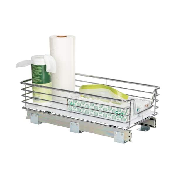 Design Trend 11.5 in. Standard Extended Organizer in Chrome with White Liner