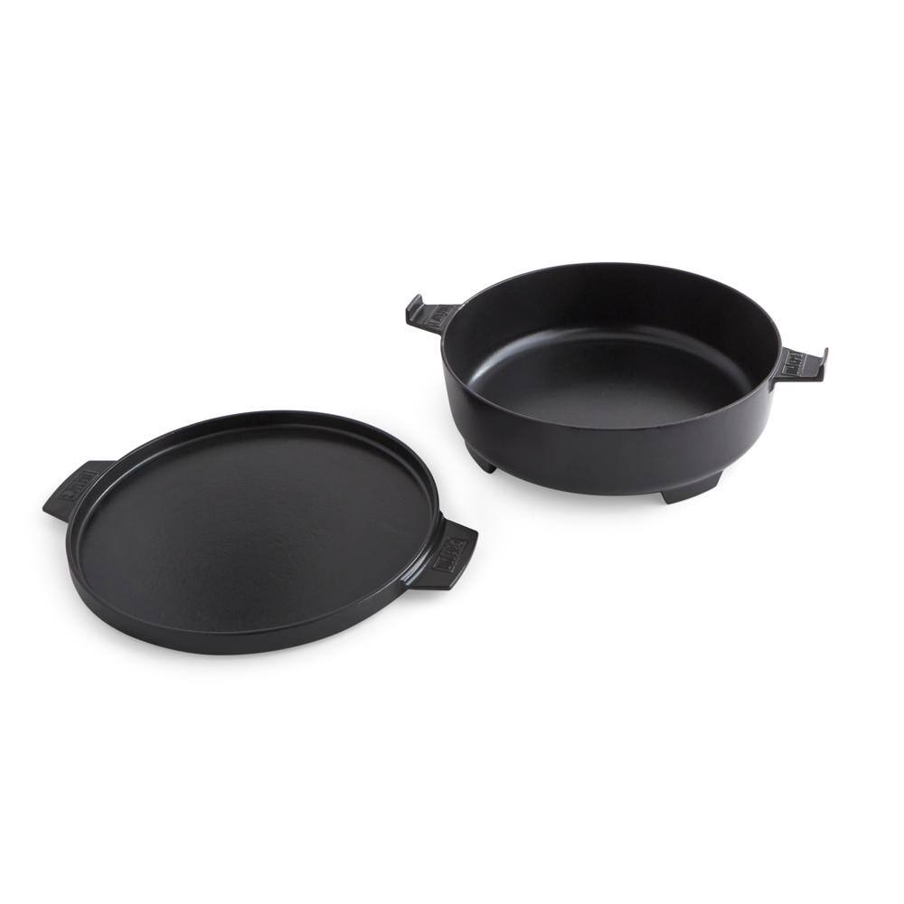 Black Enameled Cast Iron 7.25 Qt Dutch Oven with Lid