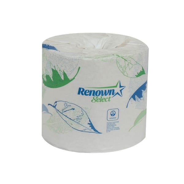 Renown Single Roll Advanced 2-Ply 4 in. x 3.75 in. Toilet Paper (500 Sheets per Roll 80 Rolls per Case)