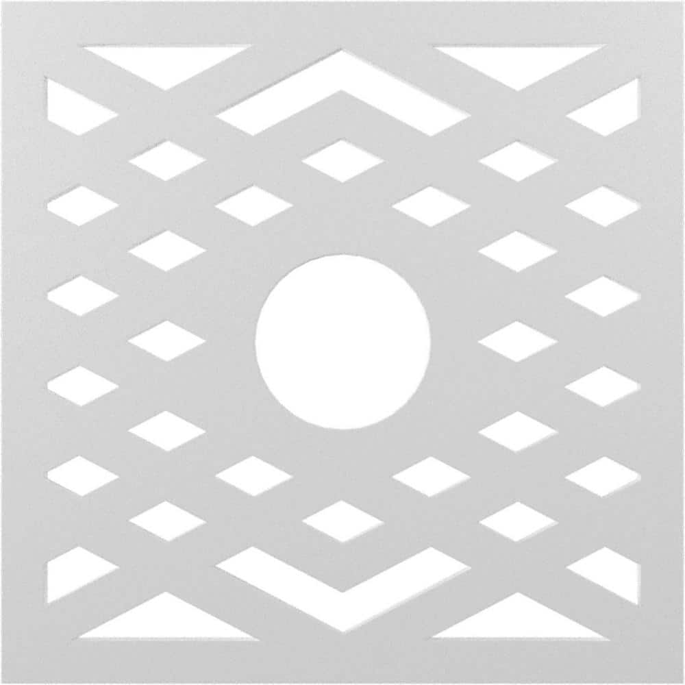 16'' White Chevron PVC Pierced Ceiling Medallion