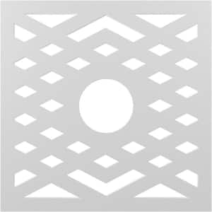 1 in. x 30 in. x 30 in. Chevron Architectural Grade PVC Peirced Ceiling Medallion