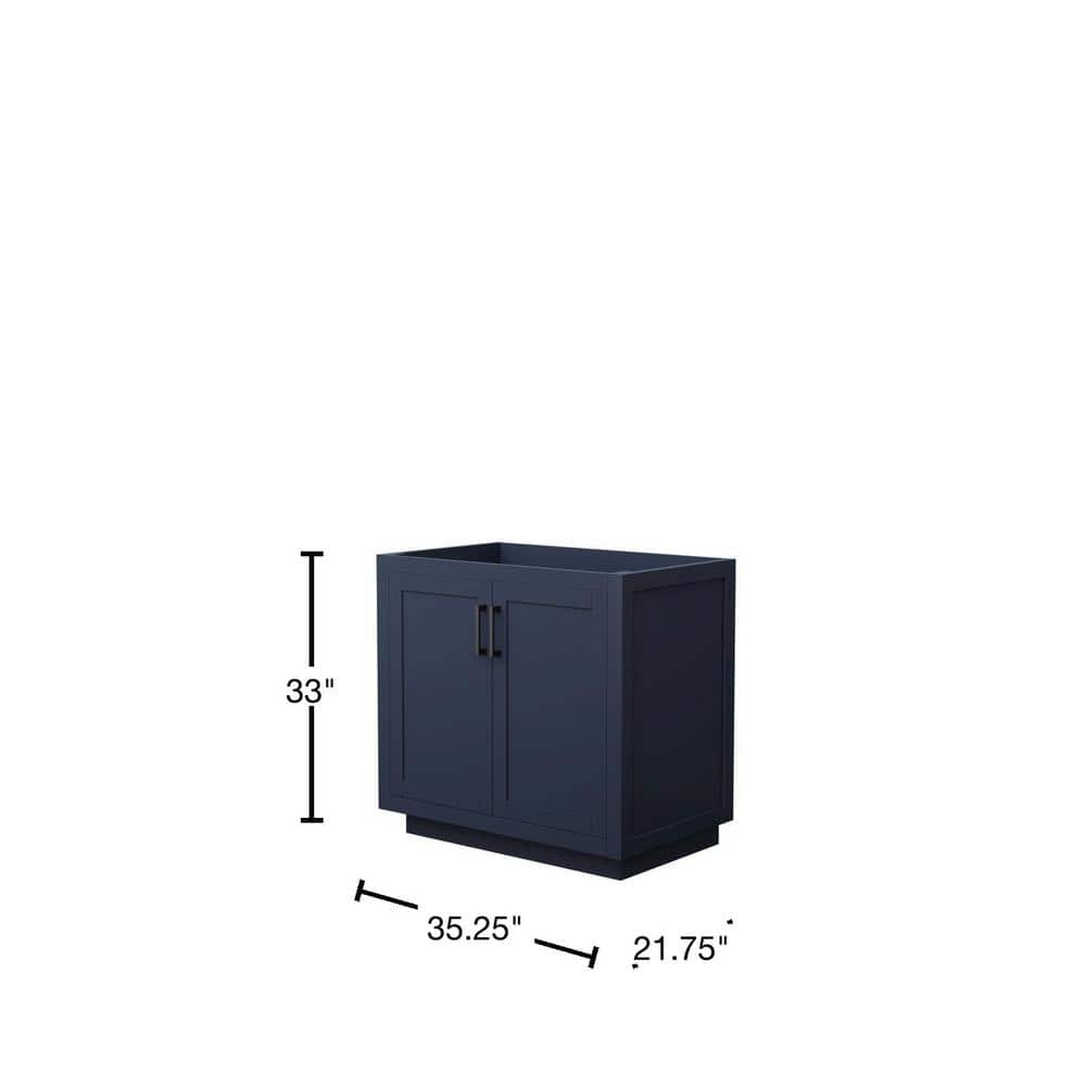 Miranda 35.25" Dark Blue Freestanding Single Bathroom Vanity