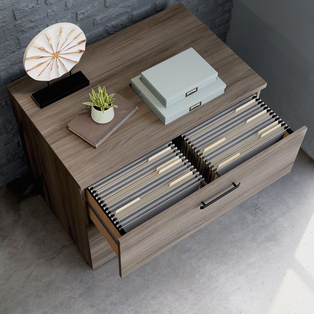 Hudson Elm 2-Drawer Lockable Lateral File Cabinet