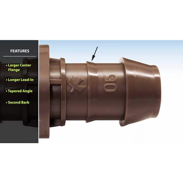 1/2 in. Barbed Elbows for Drip Tubing, Brown (4-Pack)