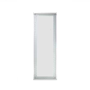 Decor 22 in. W x 63 in. H Rectangle Framed Silver Floor Mirror