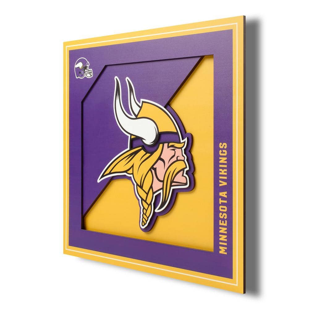 NFL Minnesota Vikings 3D Logo Series Wall Art - 12x12 2507408