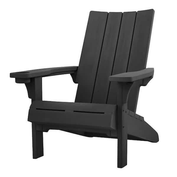 Modern Black Resin Adirondack Chair