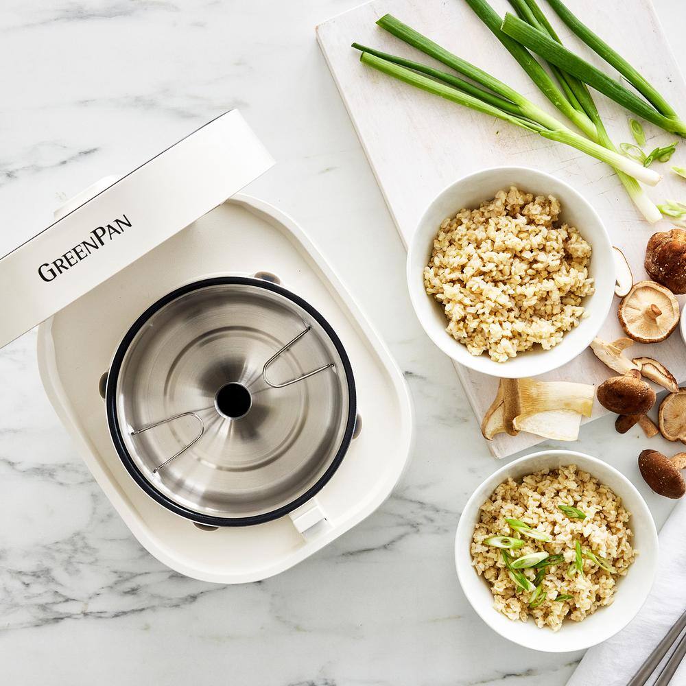 Cloud Cream Electric Non-Stick Rice Cooker with LED Display
