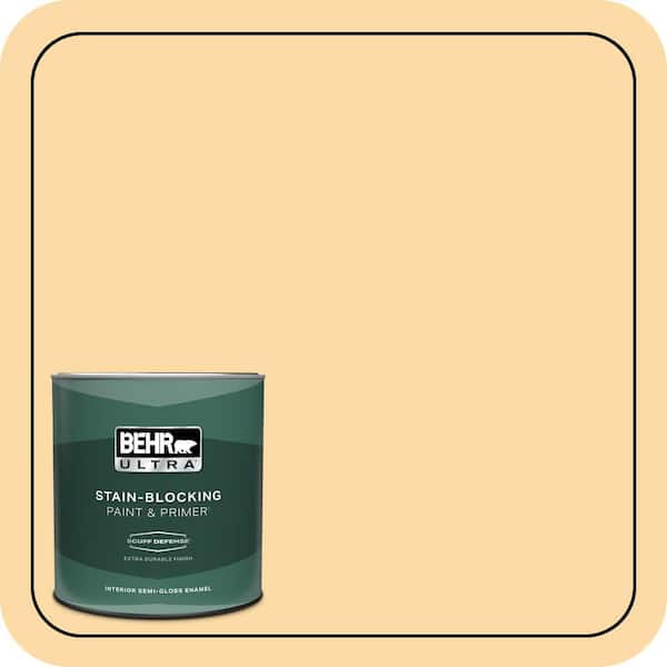BEHR ULTRA 1 qt. #M290-3 Corn Stalk Extra Durable Semi-Gloss Enamel Interior Paint & Primer