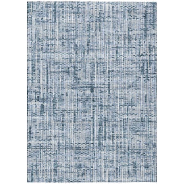 Addison Rugs Chantille Machine Washable Indoor/Outdoor Abstract ACN2130 Blue 2 ft. 6 in. x 3 ft. 10 in. Area Rug