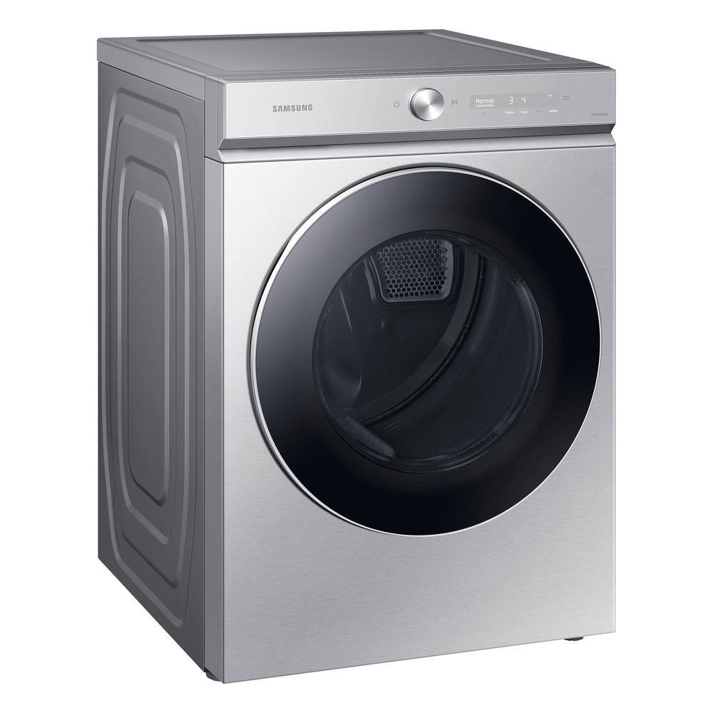 Silver Steel 7.6 cu. ft. Smart Electric Dryer with AI Optimal Dry