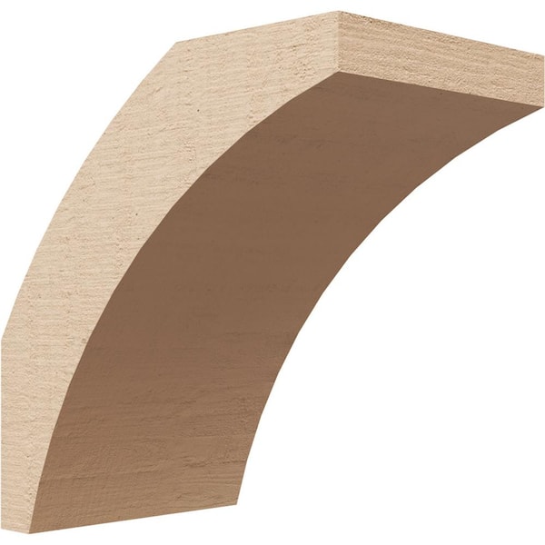 Ekena Millwork 5 in. x 8 in. x 8 in. Thorton Rough Cedar Woodgrain Timberthane Polyurethane Knee Brace, Primed