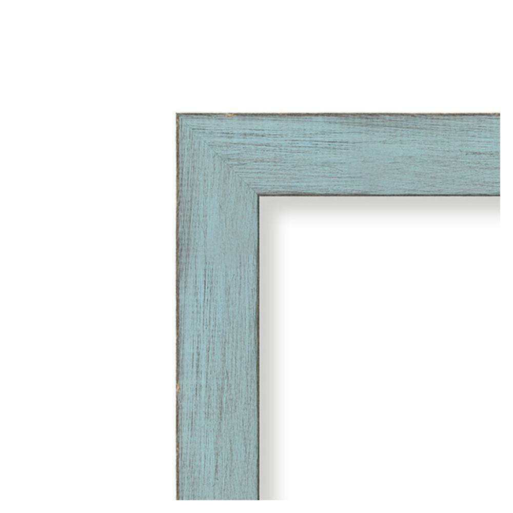 Sky Blue Distressed Wood Single Photo Frame 16" x 13"
