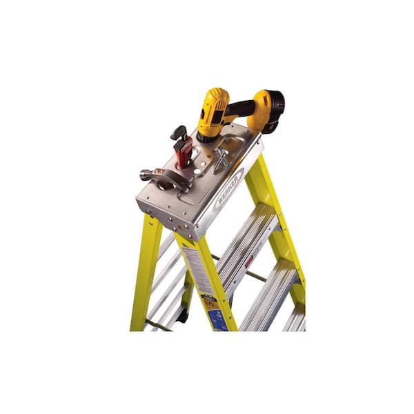 Werner 7300S 12-ft Fiberglass Type 1AA-375-lb Load Capacity Step Ladder