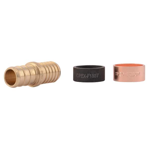 SharkBite 1/2 in. PEX Barb Brass Polybutylene Coupling Fitting