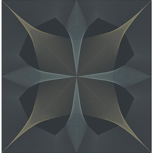 Radius Navy Geometric Navy Wallpaper Sample