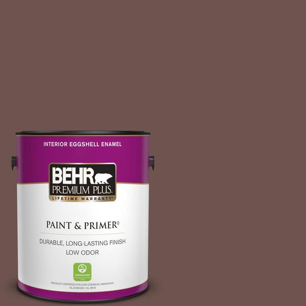 BEHR PREMIUM PLUS 1 gal. #710B-6 Painted Leather Eggshell Enamel Low Odor Interior Paint & Primer