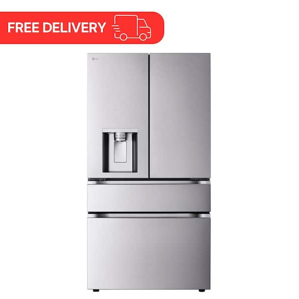 28.6 cu. ft. 4 Door French Door Refrigerator in PrintProof Stainless Steel with Mini Craft Ice & Water, Soft Close Door