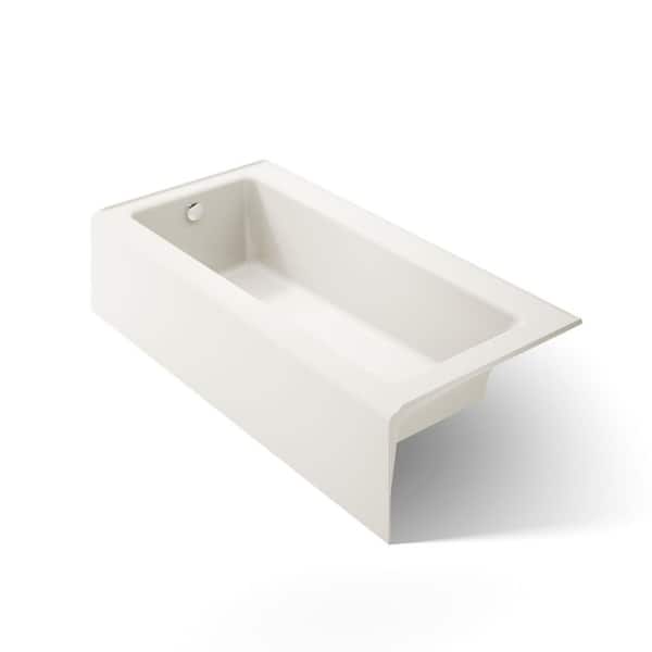 Bellwether 66 in. x 32 in. Soaking Bathtub with Left Drain in Biscuit