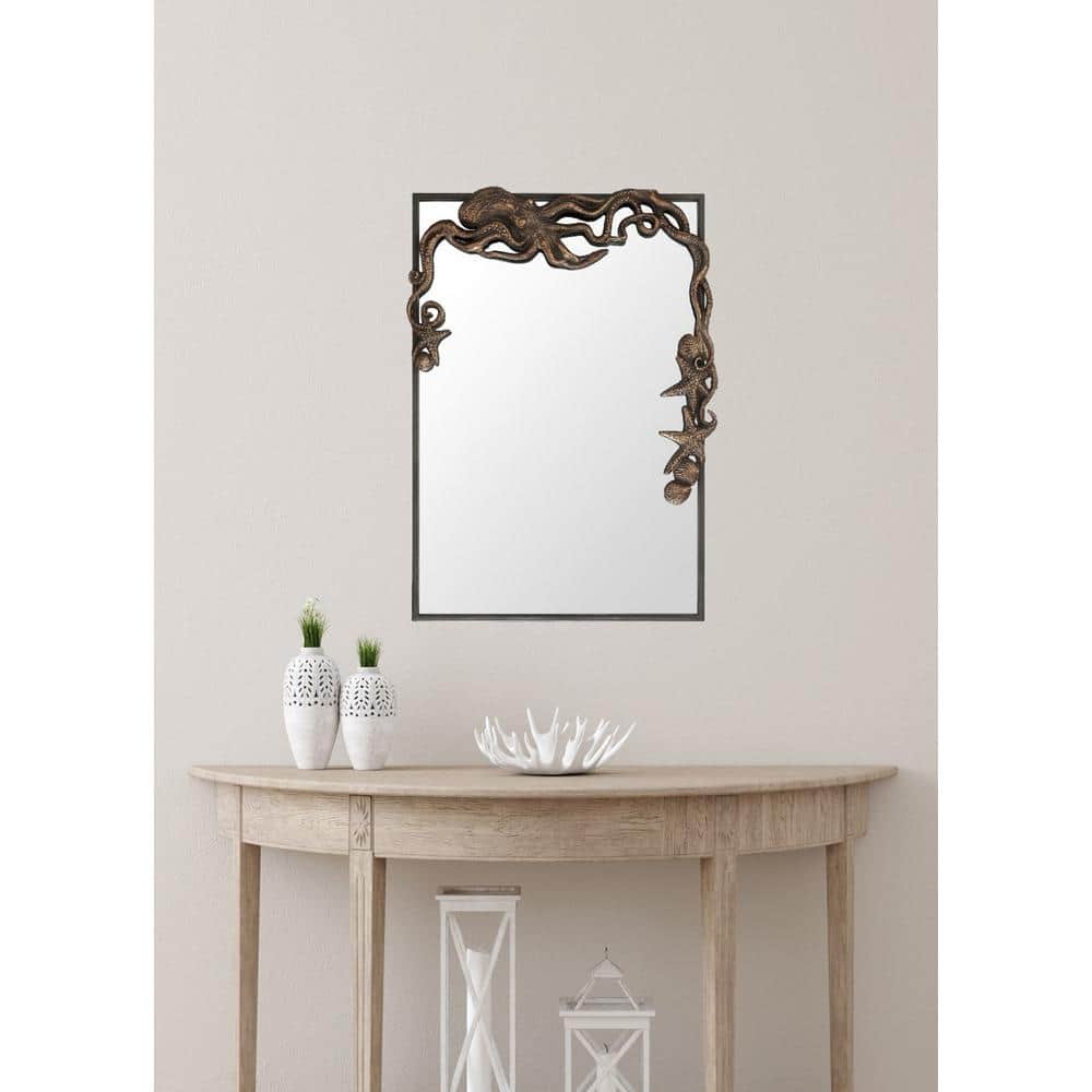 Rectangular Bronze Iron Bathroom Vanity Mirror 29" x 20"