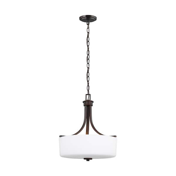 Generation Lighting Canfield 3-Light Burnt Sienna Pendant