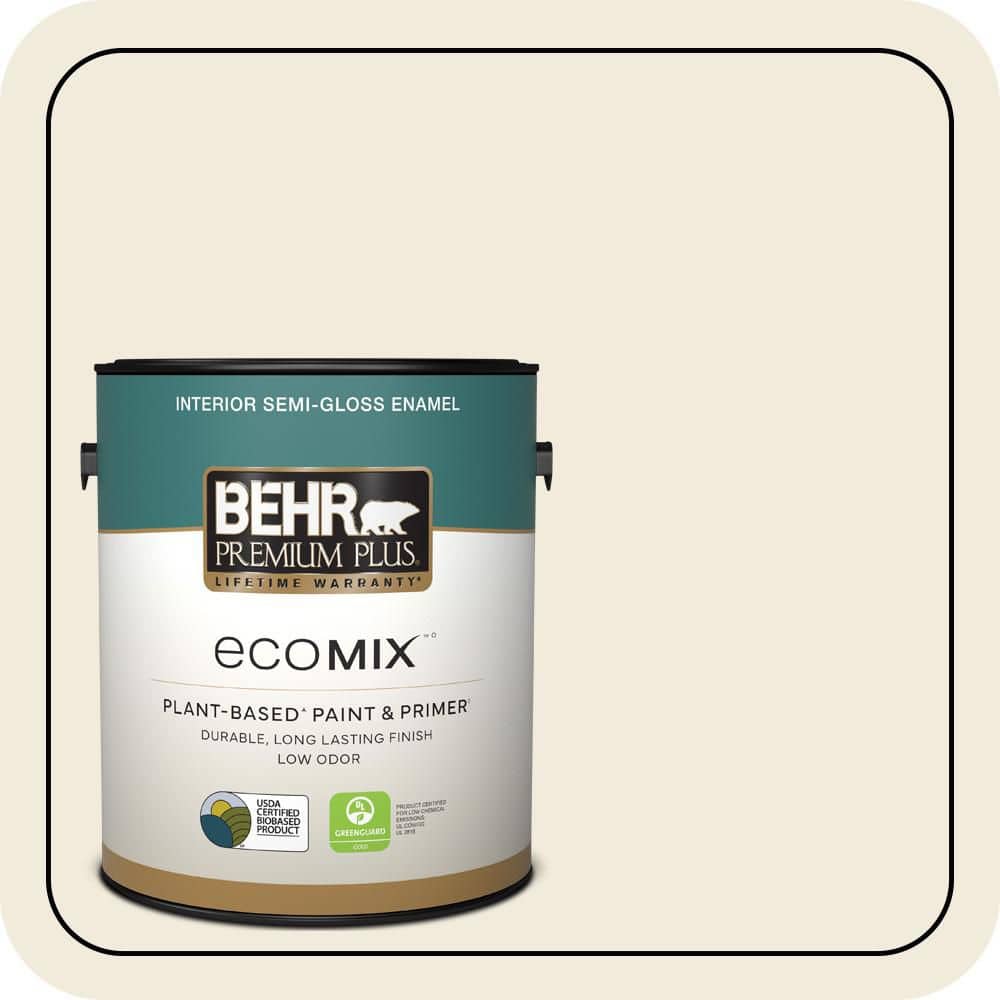 1 gal. #ECC-42-2 Cotton Ridge Semi-Gloss Enamel EcoMix Plant-Based Interior Paint & Primer price history on PriceWatchPro