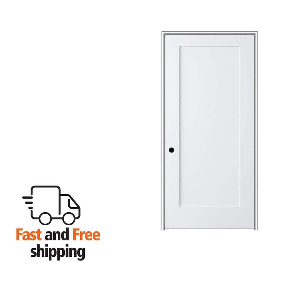 ★ジモティ割あり★  レンジボード ホワイト H190.5×D50.5×W160 クリーニング済み MT3592 MMI DOOR Shaker Flat Panel 34 in. x 80 in. Right Hand Solid Core