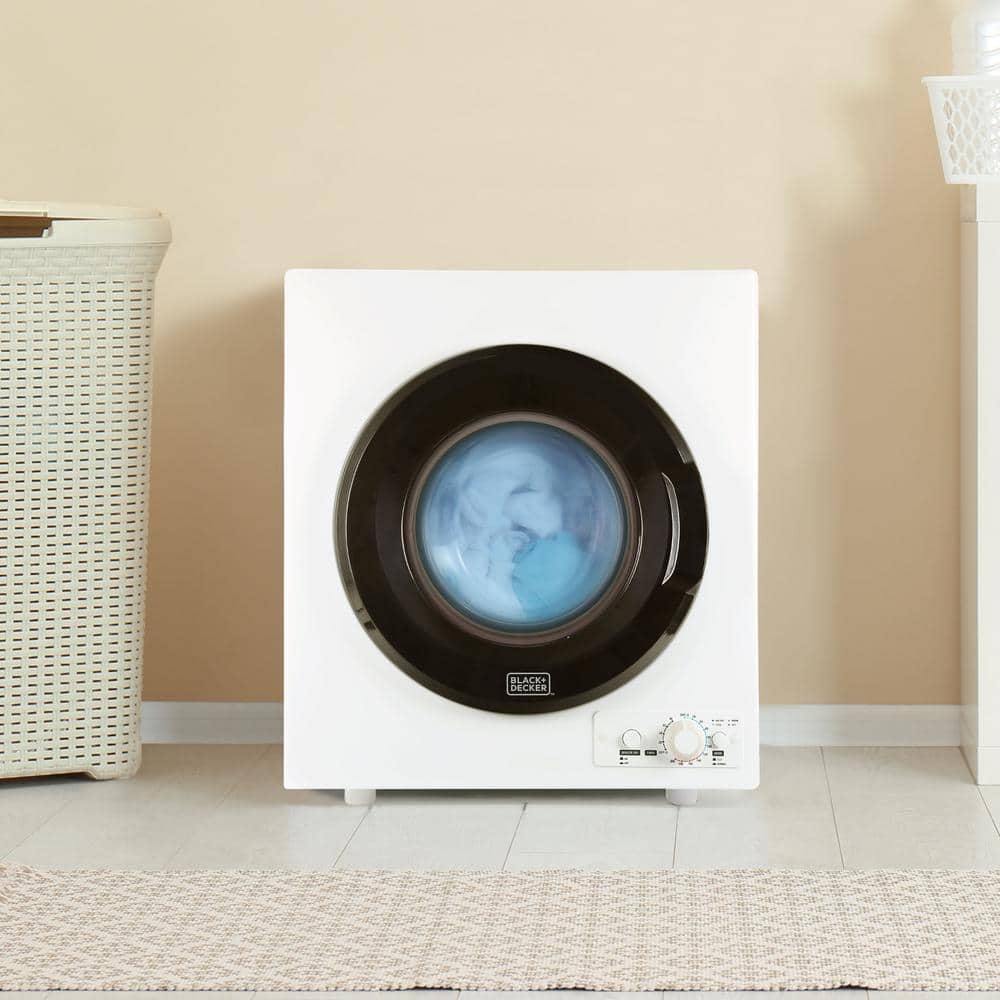 White Portable Front Loading Dryer with Moisture Sensing for RV