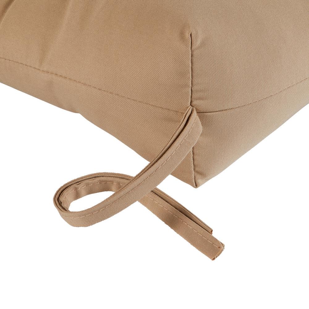 Stone Tan Outdoor High Back Chair Cushion