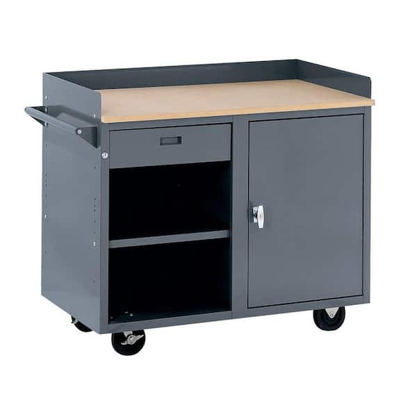 Edsal 42 in. W x 24 in. D 1-Drawer Mobile Workbench with Storage
