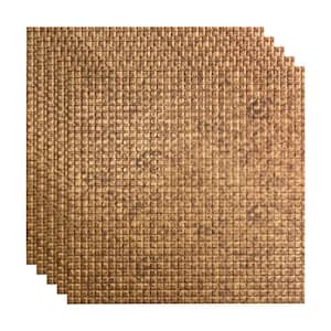 Square 2 ft. x 2 ft. Cracked Copper Lay-In Vinyl Ceiling Tile (20 sq. ft.)