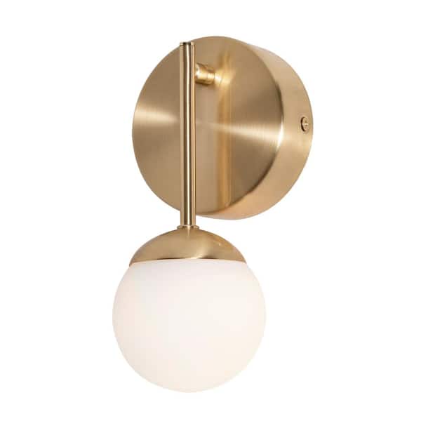 AFX Pearl 1 Satin Brass LED Wall Sconce
