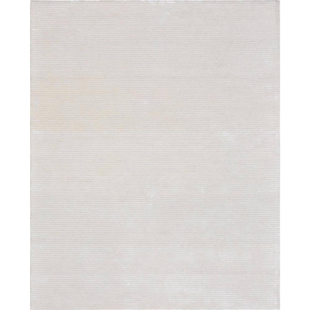 Hand-Tufted Beige Wool and Viscose Rectangular Area Rug