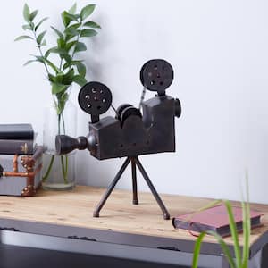 Brown Metal Camera Film Sculpture