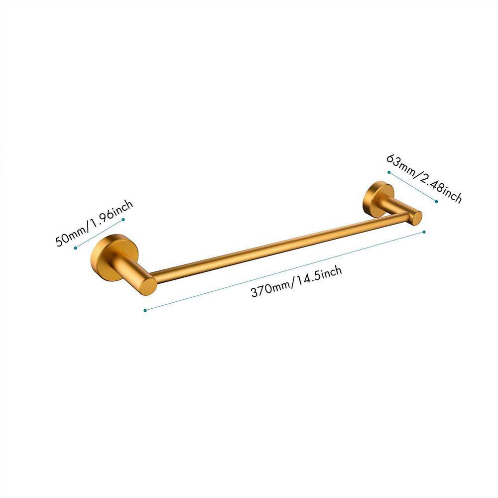 Brushed Gold 6-Piece Stainless Steel Bathroom Hardware Set